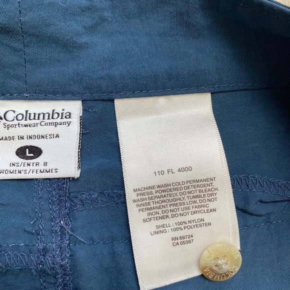 Columbia PFG Shorts Women’s 8 Performance Fishing Gear Omni Shade 36x7 Blue - Picture 5 of 5